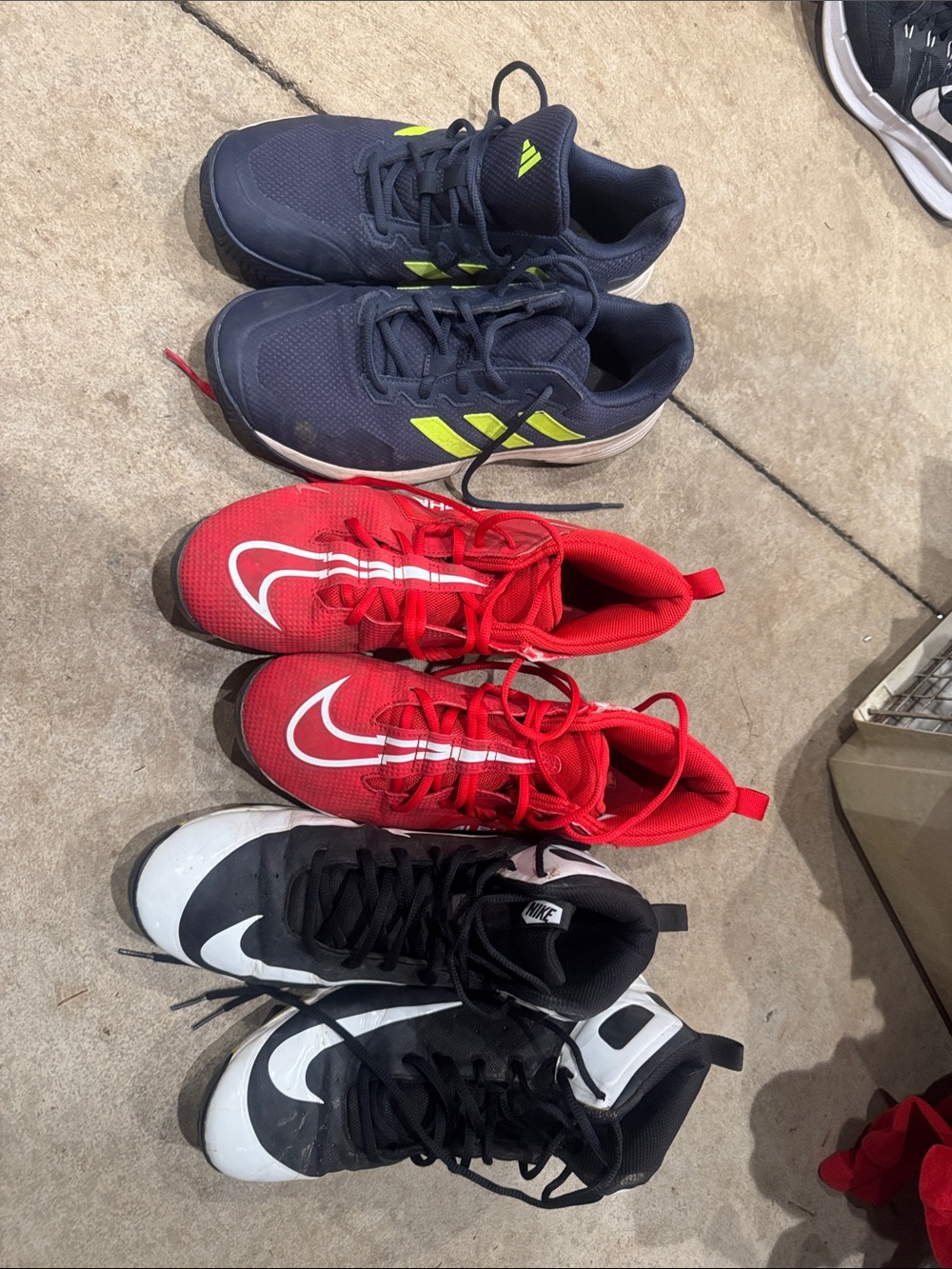 Nike Red and Black Athletic Shoes